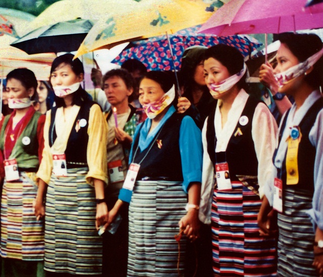 Tibetan Women at the UN conference in Beijing 1995